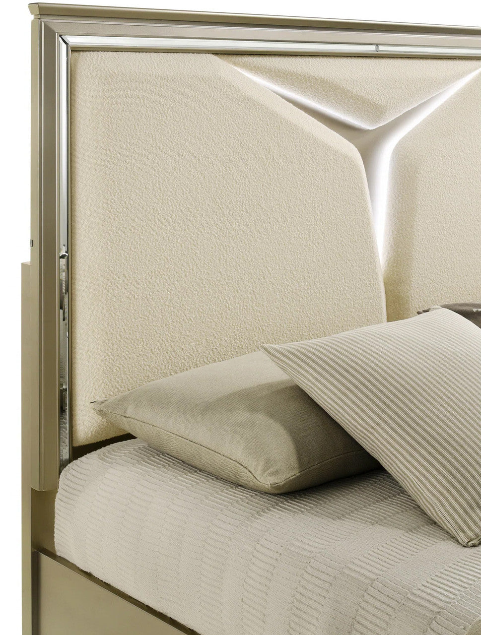 MCQUEEN Champagen Storage Platform Bed