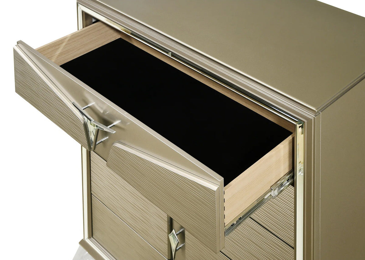 MCQUEEN Champagen Storage Bedroom Set