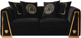 MEDUSA ONE Black Velvet Sofa & Loveseat