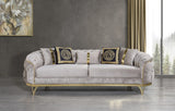 MEDUSA TWO Mocha Velvet Sofa & Loveseat