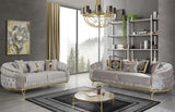 MEDUSA TWO Mocha Velvet Sofa & Loveseat