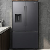 MEIZA S26 Matte Black Steel 31 cu. ft. Large Capacity French Door Refrigerator