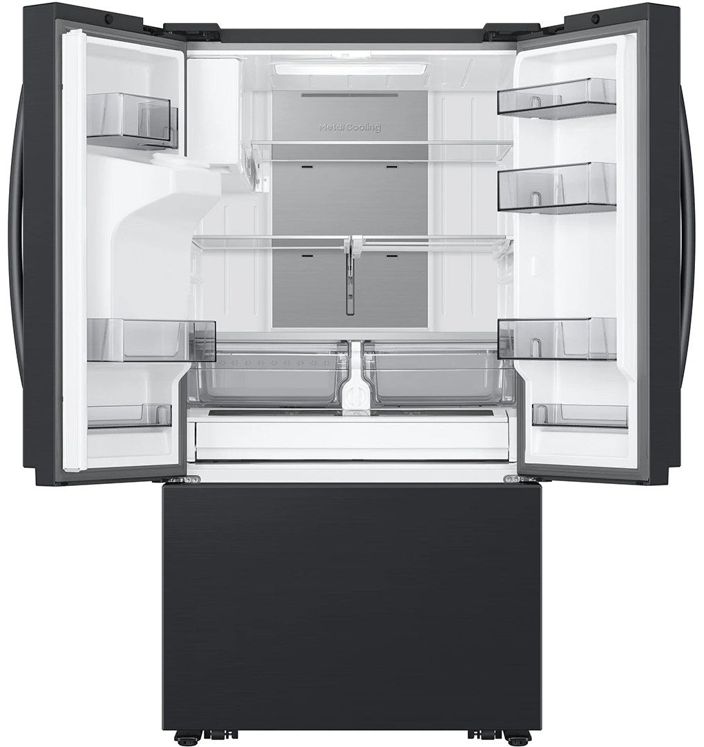 MEIZA S26 Matte Black Steel 31 cu. ft. Large Capacity French Door Refrigerator