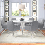 MELENA 7 Piece Dining Set with Lazy Susan