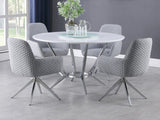 MELENA 5 Piece Dining Set with Lazy Susan