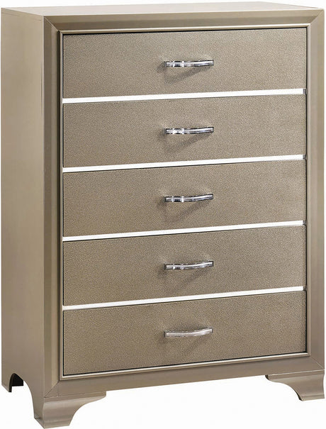 MELENNA Champagne Glam Bedroom Set