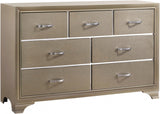MELENNA Champagne 59" Wide Dresser & Mirror