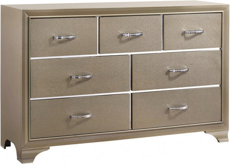 MELENNA Champagne 59" Wide Dresser & Mirror
