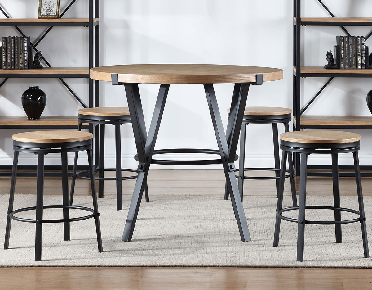 MERZI Black & Brown 3 Piece Dining Set