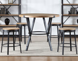 MERZI Black & Brown 3 Piece Dining Set
