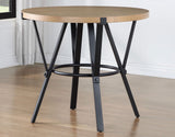 MERZI Black & Brown 5 Piece Counter Height Set with CAZIO Gray Chairs