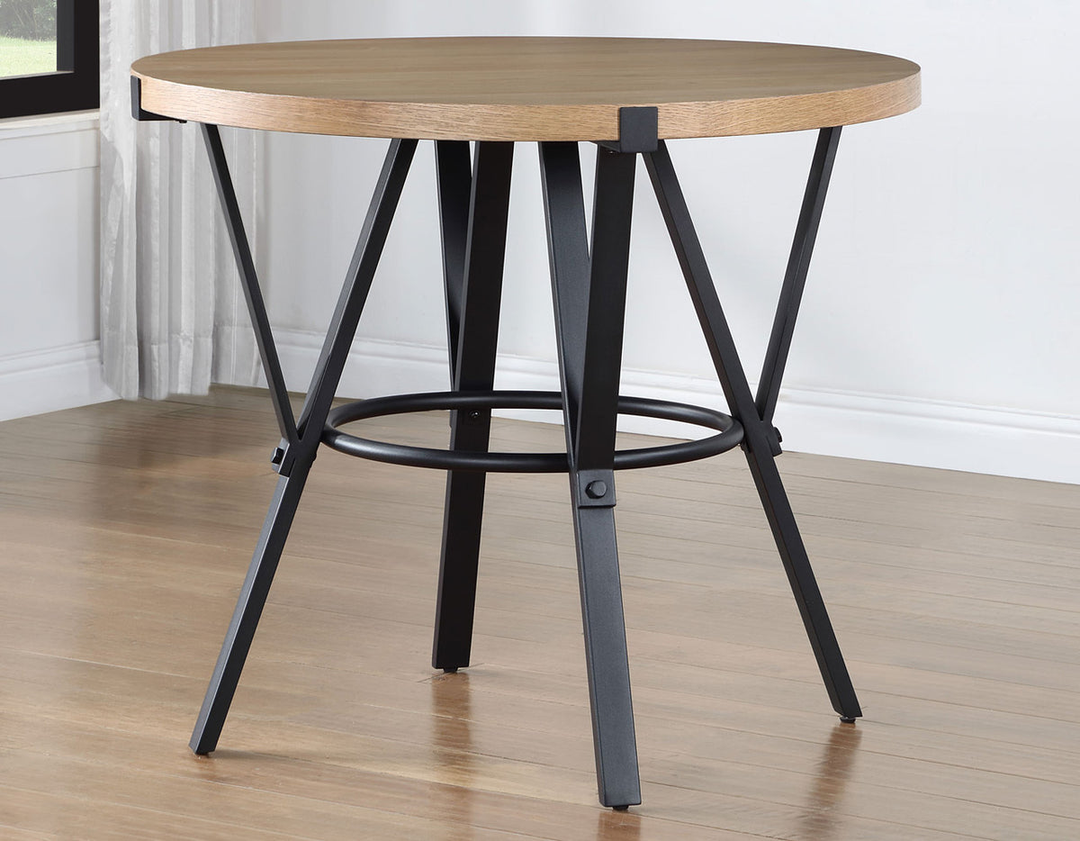 MERZI Black & Brown 5 Piece Counter Height Set