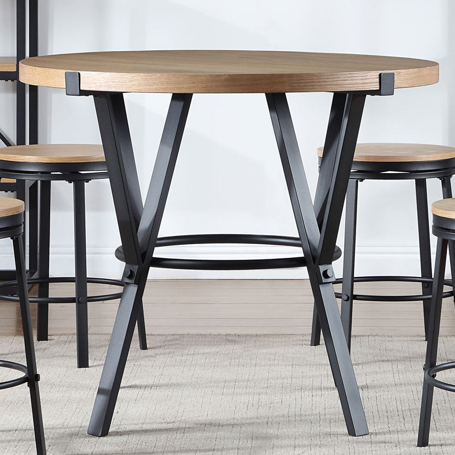 MERZI Black and Brown 42" Wide Counter Table