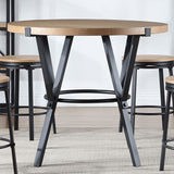 MERZI Black and Brown 42" Wide Counter Table