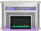 METEORA Mirrored 51" Wide Fireplace with LED Lights
