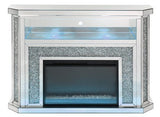 METEORA Mirrored 51" Wide Fireplace with LED Lights