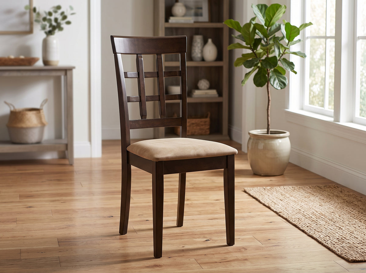 MEYER Dark Brown 17" Wide Dining Chair