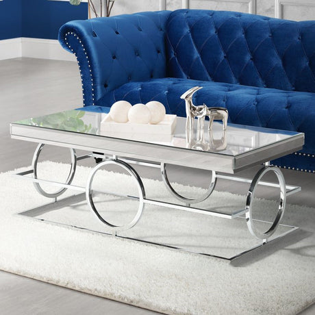 MICHELLE Mirrored 3 Piece Table Set
