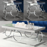 MICHELLE Mirrored 3 Piece Table Set