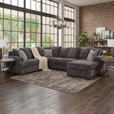 MIDCITY Galactic Dark Gray 124" x 97" Reversible Sectional