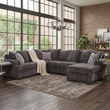 MIDCITY Galactic Dark Gray 124" x 97" Reversible Sectional