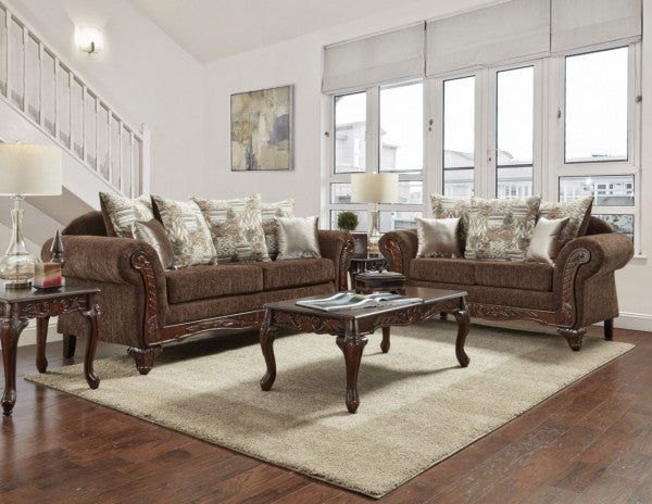 MIRAY Brown Sofa and Loveseat