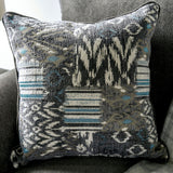 MIRAY Gray & Turquoise Sofa & Loveseat