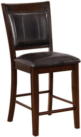 MITCHELL Dark Brown 7 Piece Counter Height Set with Lazy-Susan