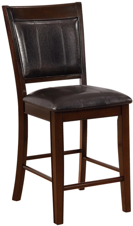 MITCHELL Dark Brown 7 Piece Counter Height Set with Lazy-Susan