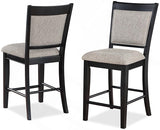 MITCHELL Black & Gray 6 Piece Counter Height Set with Lazy-Susan