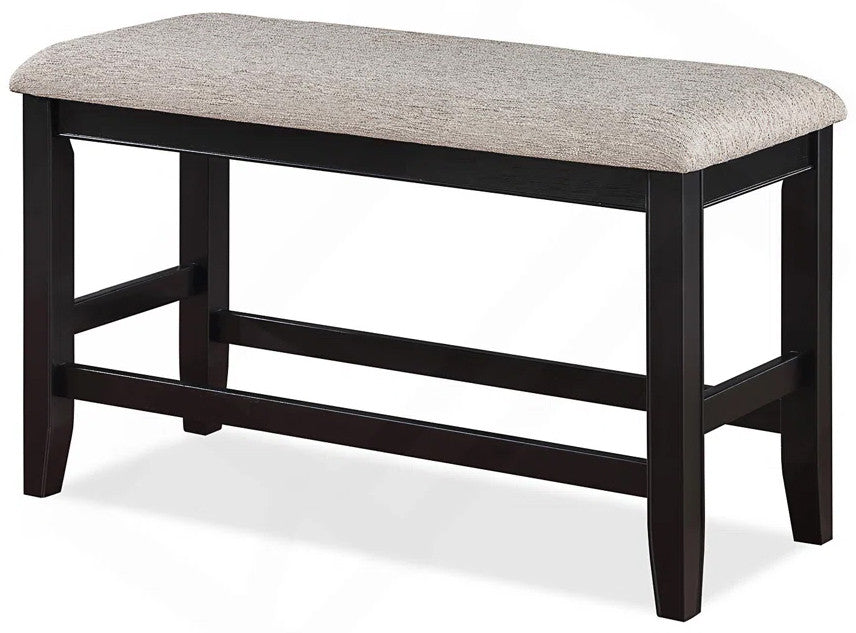 MITCHELL Black & Gray 6 Piece Counter Height Set with Lazy-Susan