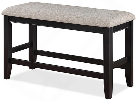 MITCHELL Black & Gray 6 Piece Counter Height Set with Lazy-Susan
