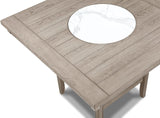 MITCHELL Greige 6 Piece Counter Height Set with Lazy-Susan