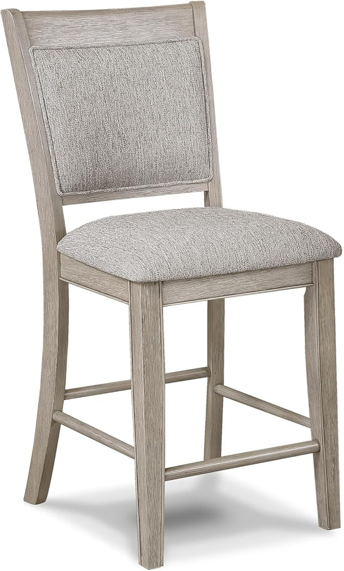 MITCHELL Greige 6 Piece Counter Height Set with Lazy-Susan