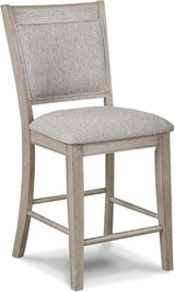 MITCHELL Greige 6 Piece Counter Height Set with Lazy-Susan