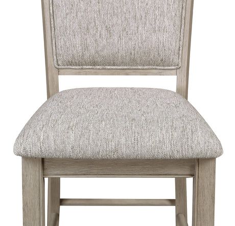 MITCHELL Greige 6 Piece Counter Height Set with Lazy-Susan