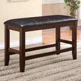 MITCHELL Dark Brown 40" Wide Counter Height Bench