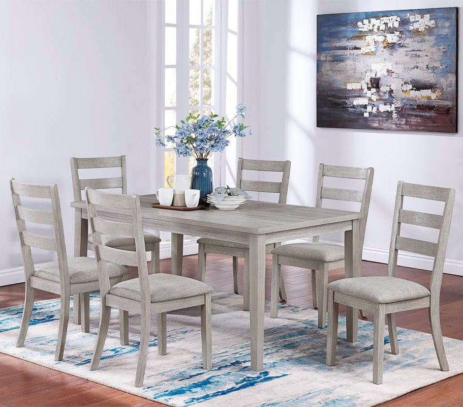 MOORVILLE Light Gray 6 Piece Dining Set