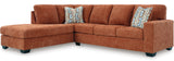 MORIZA Spice Orange 111" Wide Sectional