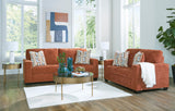 MORIZA Spice Orange Sofa & Loveseat