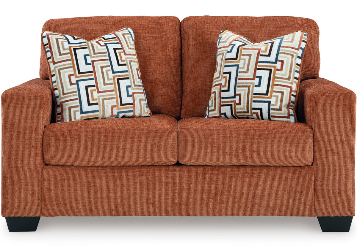 MORIZA Spice Orange Sofa & Loveseat