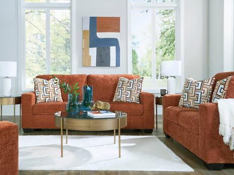 MORIZA Spice Orange 85" Wide Queen Sofa Sleeper