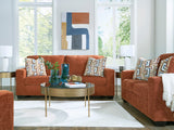 MORIZA Spice Orange Sofa & Loveseat