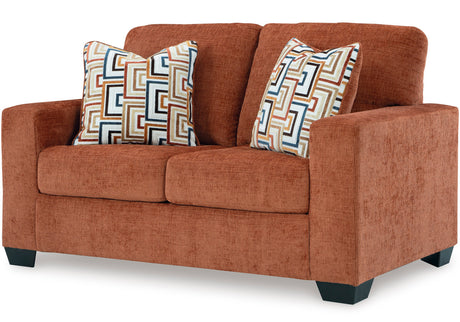 MORIZA Spice Orange 62" Wide Loveseat