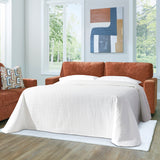 MORIZA Spice Orange 85" Wide Queen Sofa Sleeper