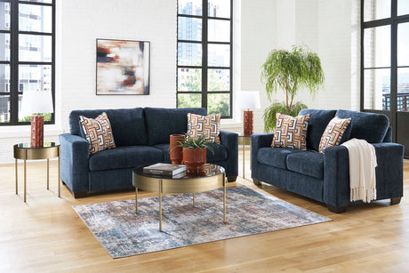 MORIZA Ink Blue Sofa & Loveseat