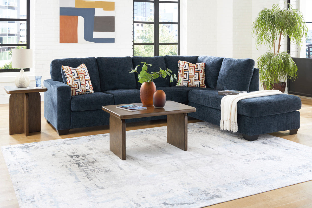 MORIZA Ink Blue 111" Wide Sectional