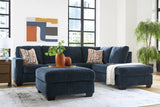MORIZA Ink Blue 111" Wide Sectional