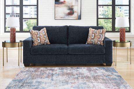 MORIZA Ink Blue 85" Wide Queen Sofa Sleeper
