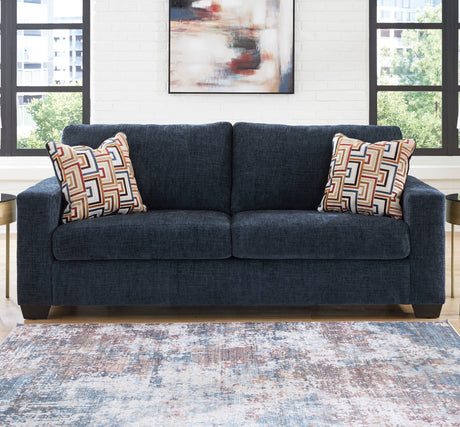 MORIZA Ink Blue 85" Wide Queen Sofa Sleeper
